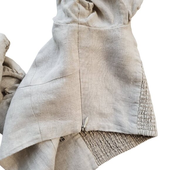 Aritzia- Wilfred Wander 100% Organic Linen Bustier Milkmaid Coquette Blouse XS - Picture 10 of 16